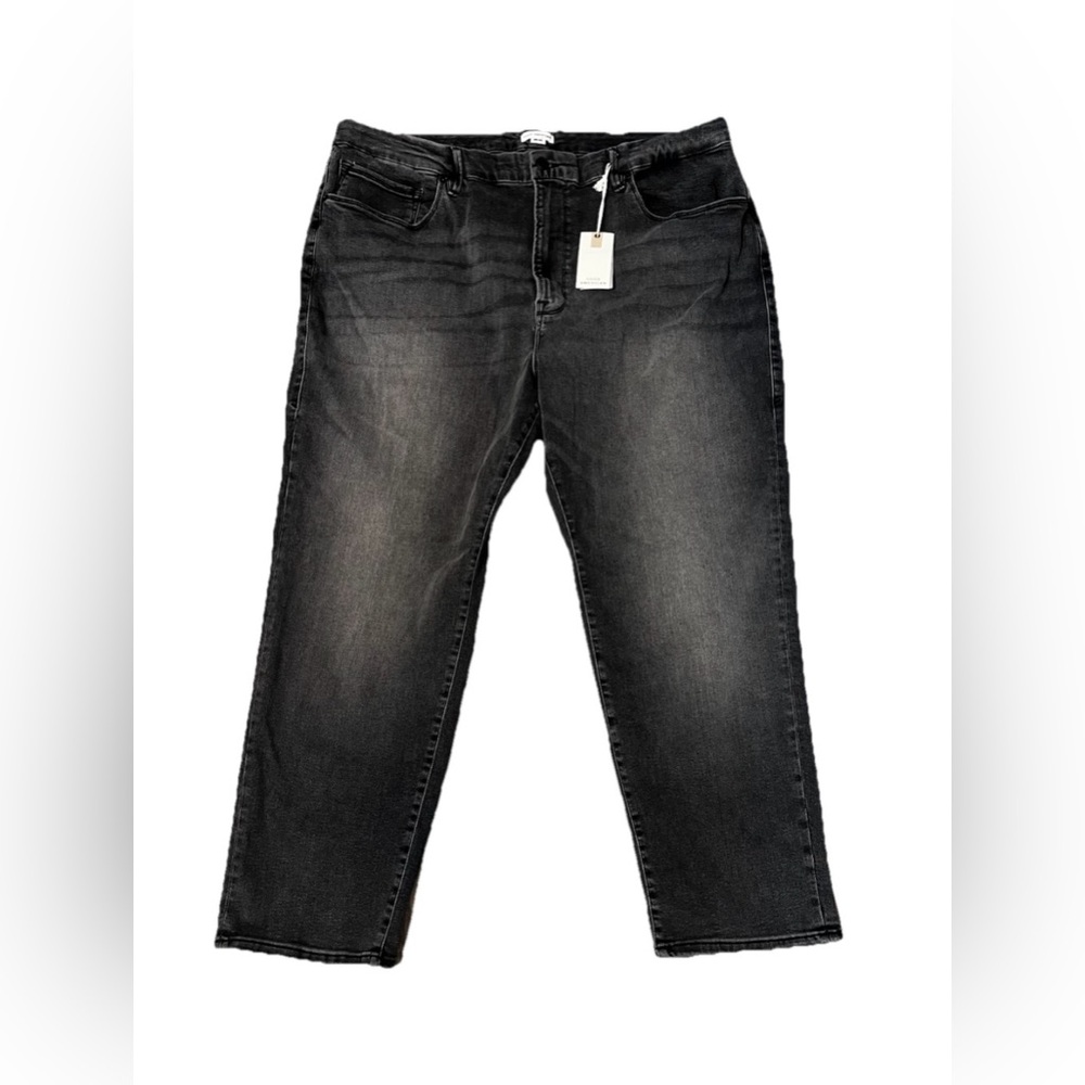 Women’s Black Washed Straight-Leg Jeans